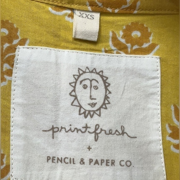 PRINTFRESH X PENCIL & PAPER CO 3/4 Sleeve Summer Kaftan Dress Size XXS NWT - Picture 6 of 7